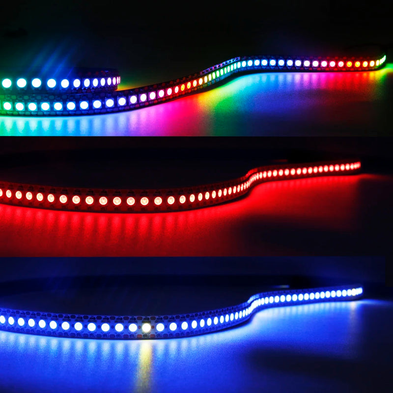 LED 1-3m ws2812b ws2815 tira conduzida 144 pixels/leds/m endereçável ic inteligente 5050 rgb conduziu a luz de tira ip30/ip65/ip67 dc5v/12v