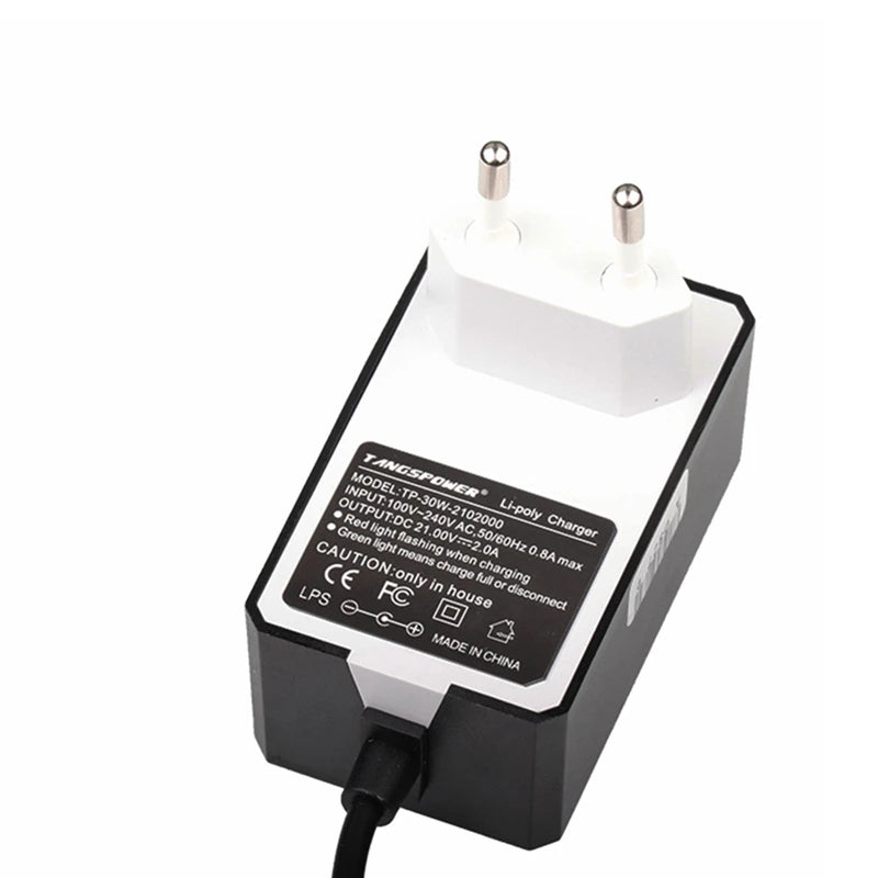 21V 2A 18650 Lithium Battery Charger for Electric Screwdriver 18V 5S Li-ion Battery Wall Charger DC 5.5 * 2.1 MM High quality