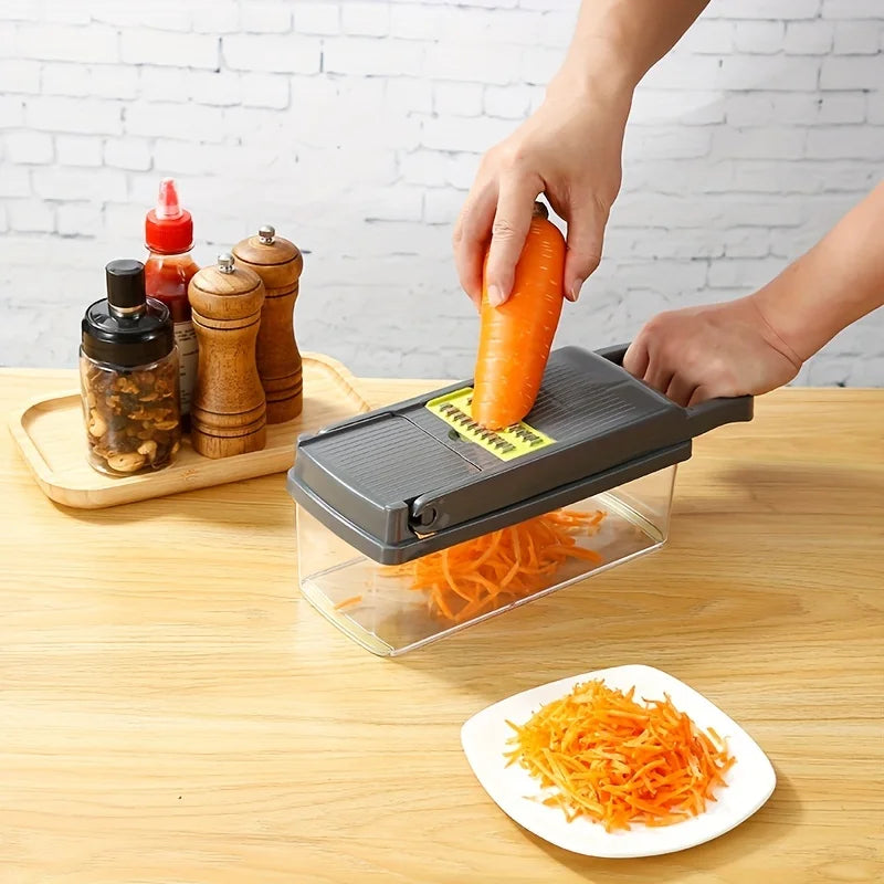 14/16 in 1 Vegetable Multifunctional Chopper Onion Potato Chopper Food Grate Food Grade Grater Kitchen Vegetable Slicer Dicer