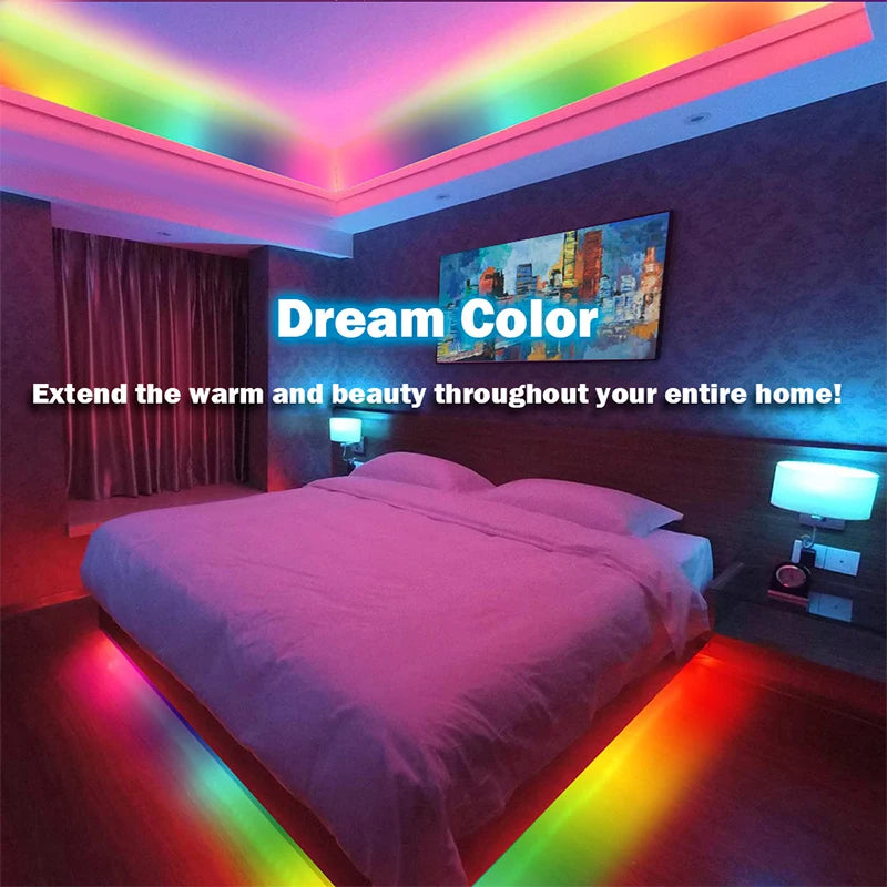10M/Roll TUYA LED Light Strips Smartlife APP Control Pixel WS2811 12v RGBIC LED Strip Lights With MIC Dreamcolor Flexible Tape