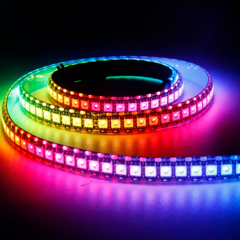 LED 1-3m ws2812b ws2815 tira conduzida 144 pixels/leds/m endereçável ic inteligente 5050 rgb conduziu a luz de tira ip30/ip65/ip67 dc5v/12v